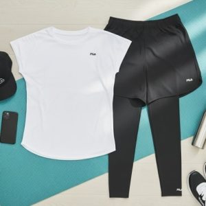 FILA 水着 「FILA:フィラ」レディース水陸両用フィットネスウェア3点セット　セット水着　　サウナ　サ活　UVカット　吸水速乾 レディース