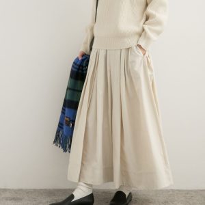 URBAN RESEARCH DOORS 「URBAN DOORS」 フレアスカート MEDIUM ホワイト レディース