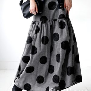antiqua 「antiqua」 「patterntorso」ロングスカート FREE ブラック レディース