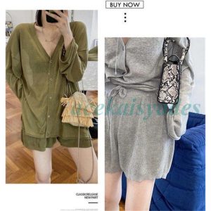 セットアップ レディース 体型カバー ゆったり スウェット ジャージ 上下セット トレーナー 長袖 部屋着 スポーツウェア パーカー 半パンツ 大きいサイズ