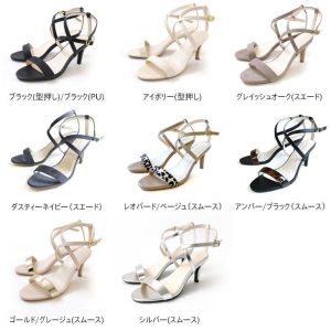 AmiAmi サンダル レディース ピンヒール クロスストラップ 黒 ストラップ 美脚 ヒール 8.5cm ch1517　SlV　