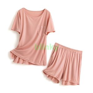 冷感パジャマ アイスシルク ルームウェア レディース 半袖 涼しい 男女兼用 部屋着 上下セット 夏 可愛い 通気性 柔らかい 短パン