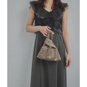 niana 刺繍レースワンハンドルバッグ パーティーバッグ トートバッグ ハンドバッグ サブバッグ サテン レース 花柄