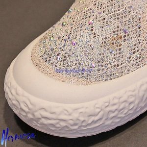 スリッポン スニーカー レディース レース デッキシューズ スパンコール グリッター エスパドリーユ 春 夏 サイドゴア 脱ぎ履きやすい