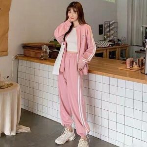 上下セット ジャージ 春 カジュアル 秋 レディース ジャケット スポーツウェア ジップアップ 2点セット おしゃれ ライトアウター ロング