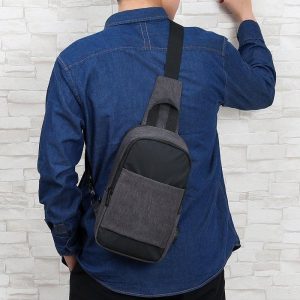 ボディバッグ メンズ メッセンジャーバッグ コンパクト バイカラー スポーツ 運動 USB充電ポート ワンショルダー カジュアル 3色