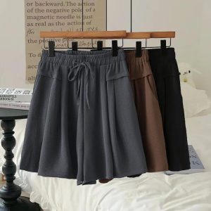 ショートパンツ レディース 薄手 涼しい 夏 短パン ゆったり ストレッチ ガウチョ キュロット ハーフパンツ ボトムス ウエストゴ