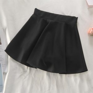 【特価】プリーツスカート ミニ丈 レディース Aライン 無地 フレア キュロット ハイウェスト 春夏 おしゃれ