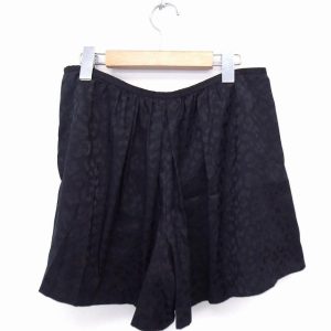 パリゴ PARIGOT パンツ キュロット ショート ヒョウ柄 レオパード柄 M ブラック 黒 /FT11 レディース